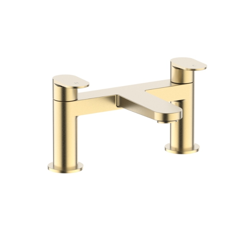 Product Cut out image of the Crosswater Drift Brushed Brass Bath Filler